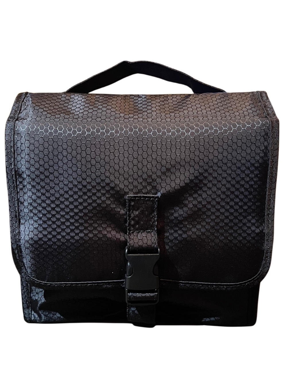 Womens Black Nylon Travel Toiletry Bag